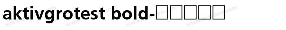 aktivgrotest bold字体转换